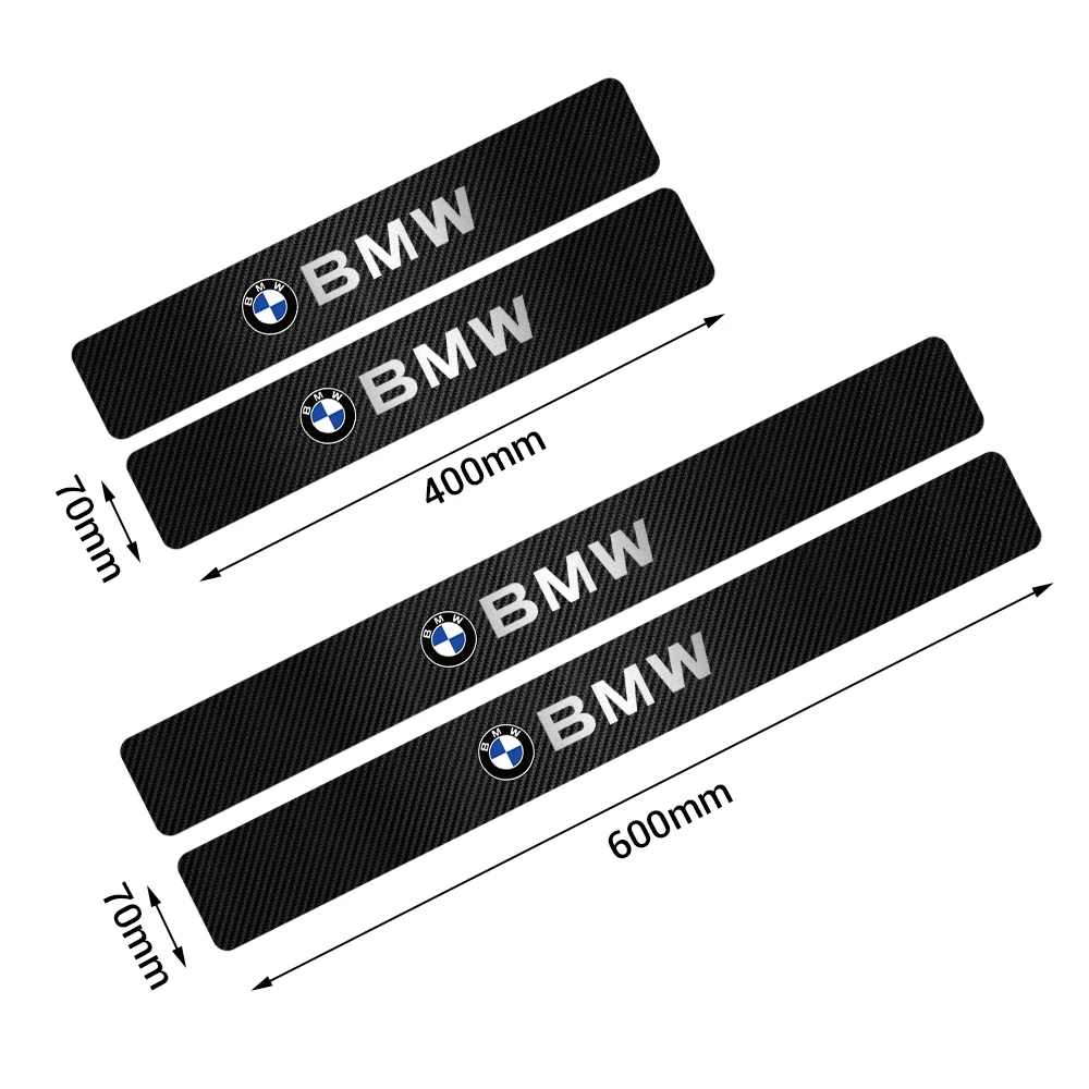 4Pcs Car Door Sill Anti-Scratch Guard Sticker Auto Protection Accessories For BMW M Performance X3 X5 X6 E28 E30 E46 E53 E62 E71