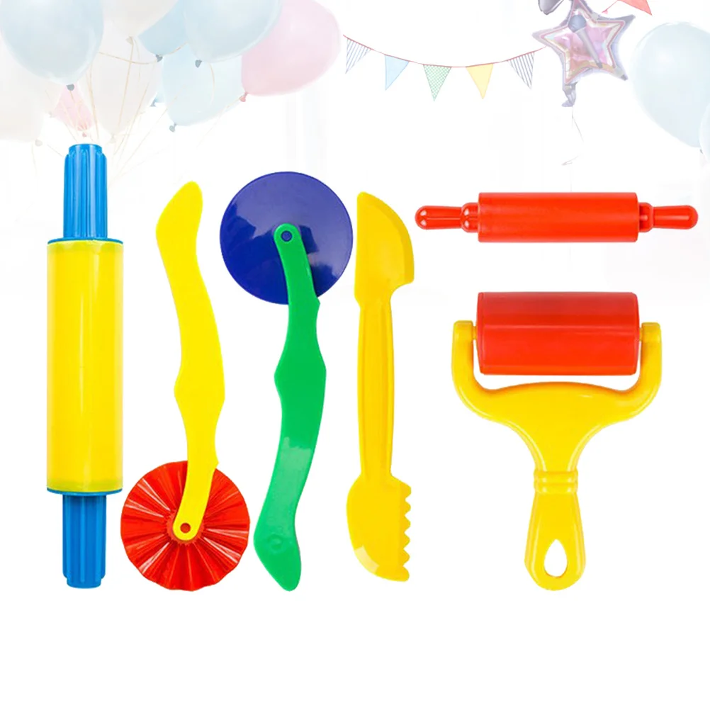 21Pcs DIY Dough Tools Set Colorful Plasticine Mould Kit for Creative Play Early Learning Activities Plasticine Tools