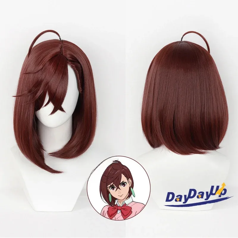 

Парик Momo Ayase, аниме Dandadan, косплей, короткие винно-красные бобо, термостойкие синтетические волосы, ролевые игры, вечерние костюмы на Хэллоуин, парики