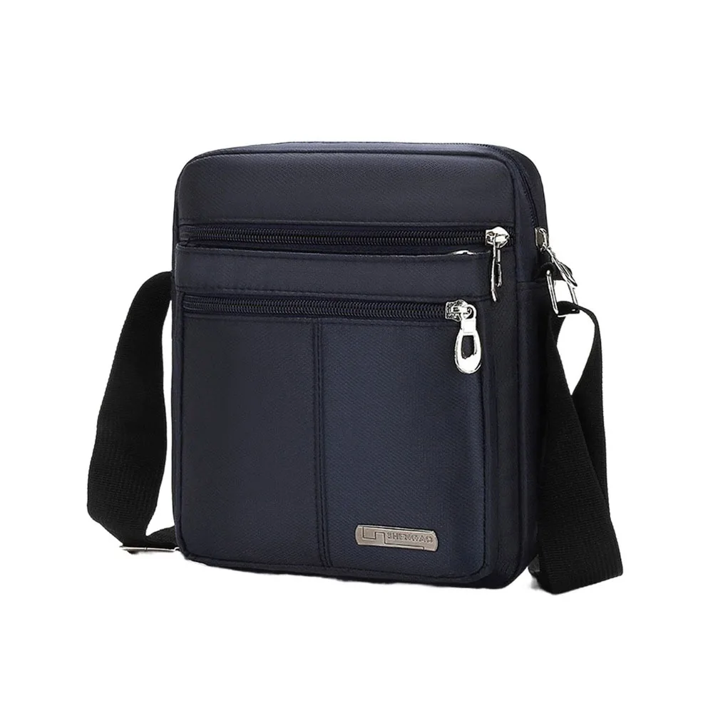 

Oxford Cloth Men's Shoulder Bag Large Capacity Waterproof Male Crossbody Bags Multi Layer with Zipper Messenger Bag Business