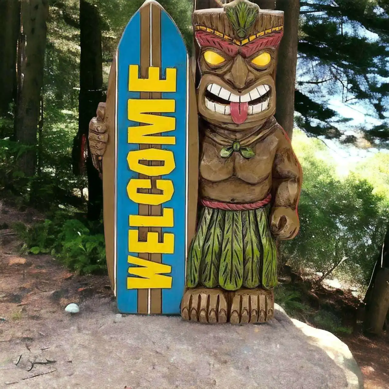 

Cross-border hot totem outdoor decoration Mayan tribe surfboard courtyard decoration bedroom living room ornament