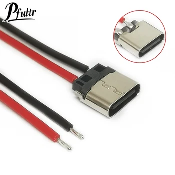 Cable de soldadura USB tipo C 2P, conector hembra para carga de teléfono móvil, 5 piezas, oferta