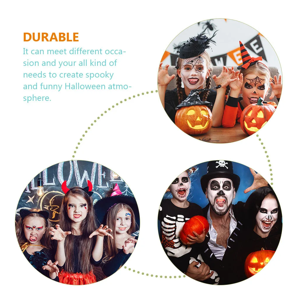 

24Pcs Fake Teeth Halloween Funny Ugly Dentures Prank Props Lightweight Portable Cosplay Costume Accessories Party Supplies