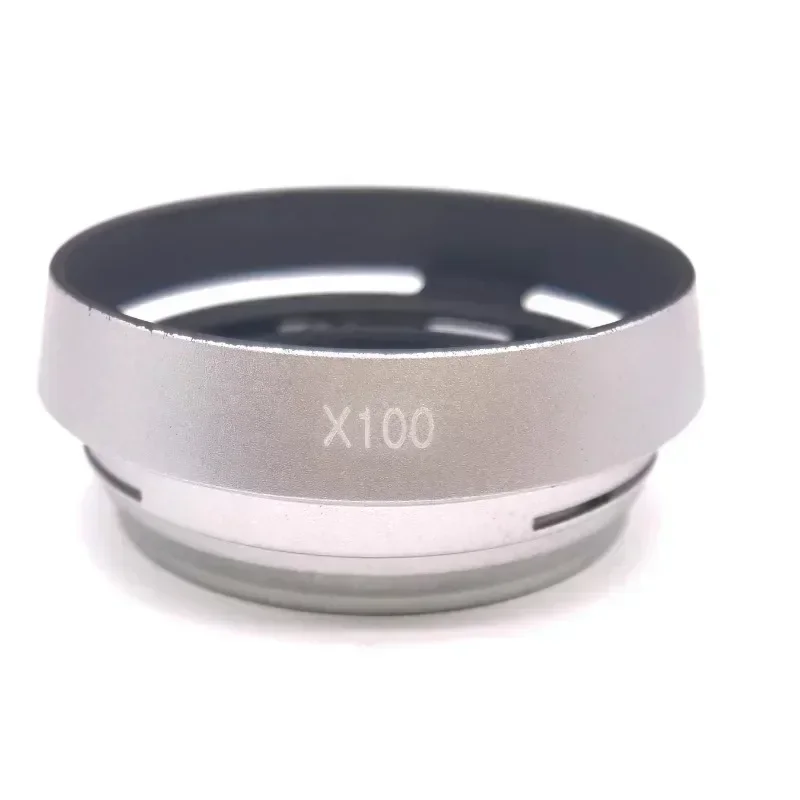 Silver LH-X100 49mm Lens Adapter Ring Metal Lens Hood For Fuji X100 X70 X100S X100T hood adapter ring