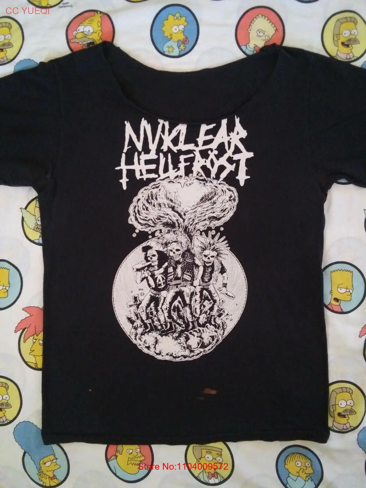 Nuclear Hellfrost Shirt M black metal crust punk thrash bathory inepsy discharge