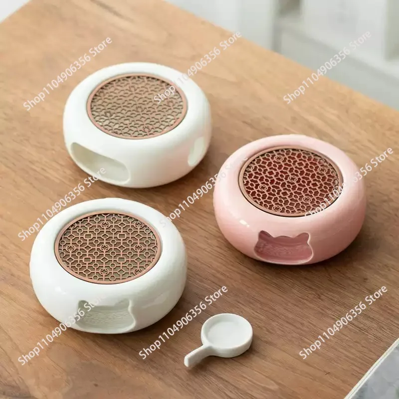 for Candle Warmer Tea Stove, Ceramic Base Heater for Pot, Flower Tea & Mulled Wine, Keep Warm & Cook Citrus