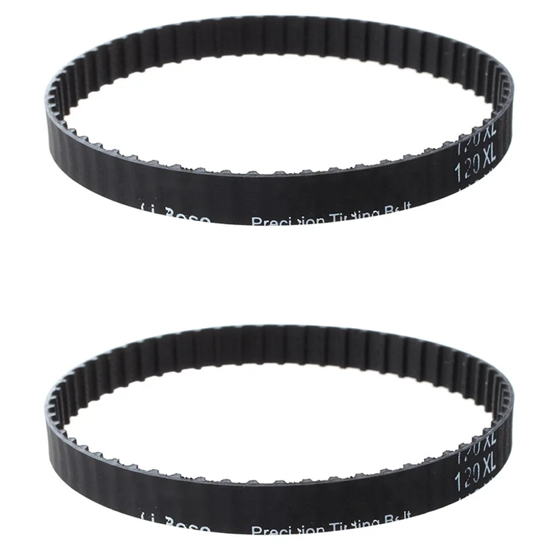 2 Pcs 10Mm Wide 5.08Mm Pitch 60 Teeth 60T Synchro Cog Timing Belt Black 120XL-AT30