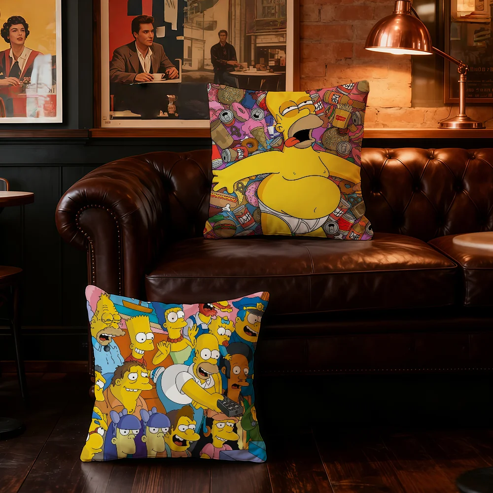 Cartoon Animation S-Simpsons-ES cushion cover Home Office Birthday Anniversary Gifts Soft Skin Friendly Cushion Cover