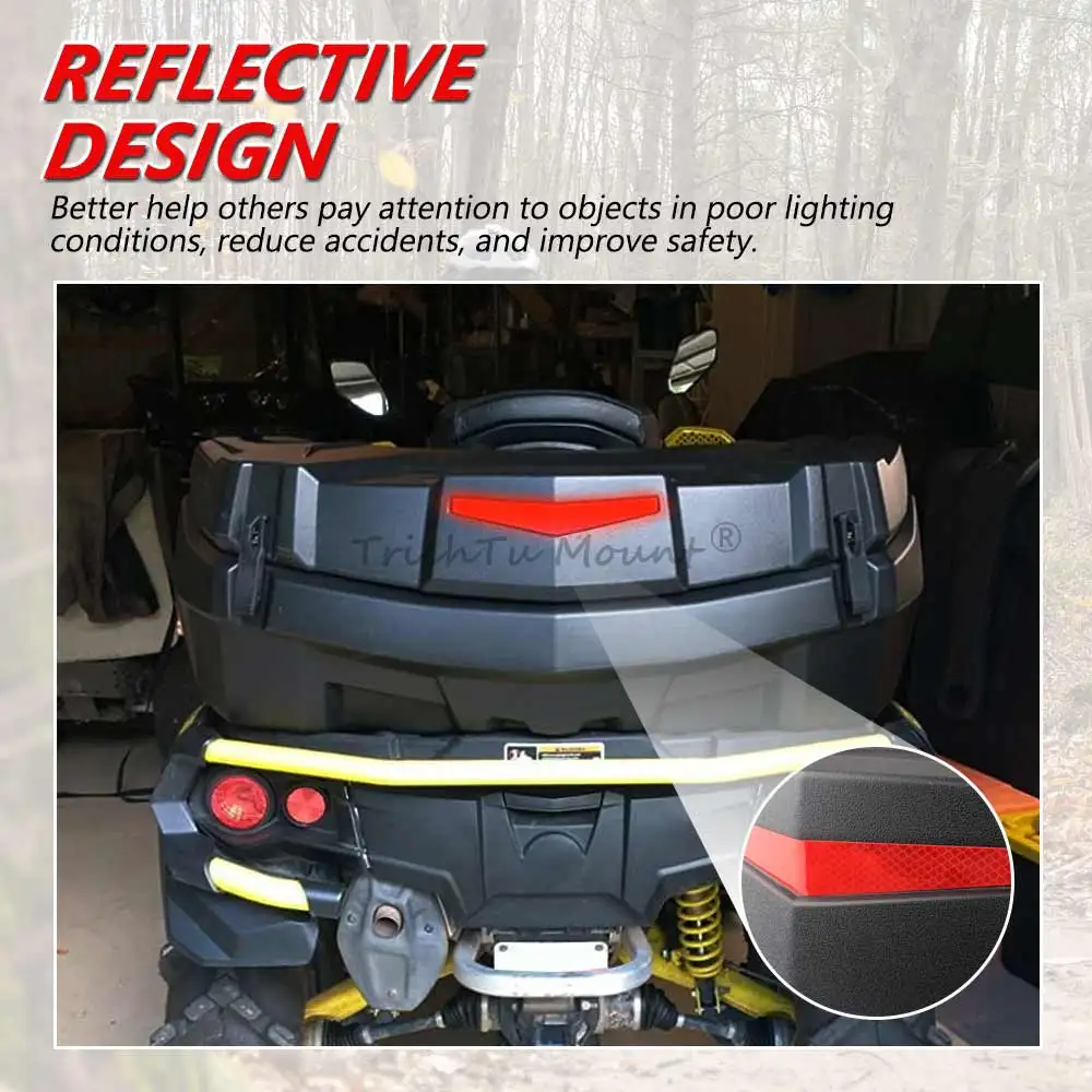 ATV/UTV Part 23 Gal Cargo Storage Box For Can-Am Maverick X3 Max Commander Defender Trail Outlander Renegade Back Seat Trunk Box