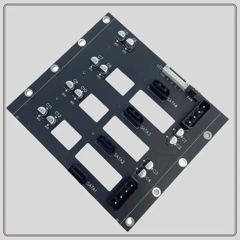 Reliable-SATA To 4-Disk SSD/HDD Adapter 6Gbps Server Expansion Card With 7/29P SATA Interface And 4D Power Supply For NAS Storag