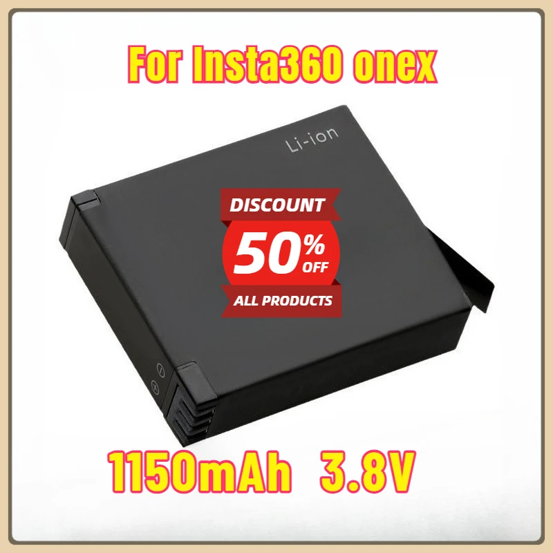 3.8V 1150mAh Insta360 Onex Battery S01 Battery Panoramic Sports Camera Accessories with Low-temperature Resistant Battery