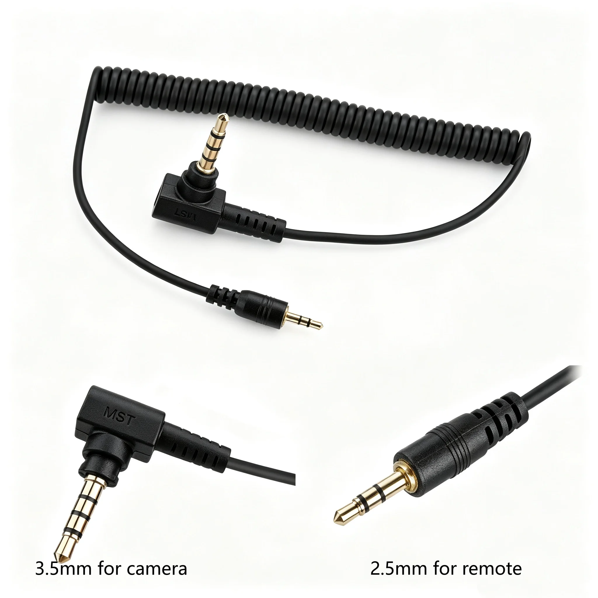 Shutter Release Cable N12 for Nikon ZR Z5II and Z50II; 2.5mm to 3.5mm Remote Shutter Release Connecting Cord Cable
