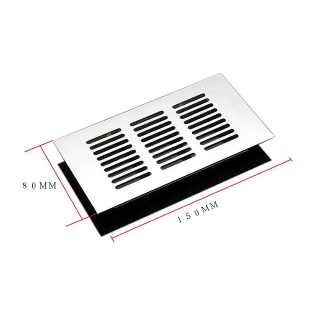 

Aluminium Cabinet Air Vent Silver Louvred Grill Ventilation Grille Cover Ventilation Grille Web Plate Ornaments 80*150-400mm