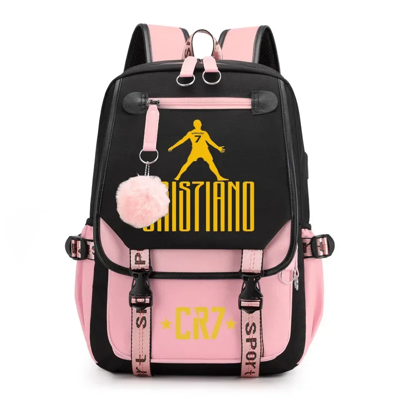 Ronaldo casual backpack teenage student school bag girls bag outdoor travel bag girls bag