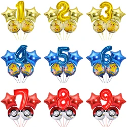 Pokemon Star Aluminum Balloons Set Children Pikachu Poké Ball Round Shape Balloon Kid Toys for Boys Anime Party Decoration 5Pcs
