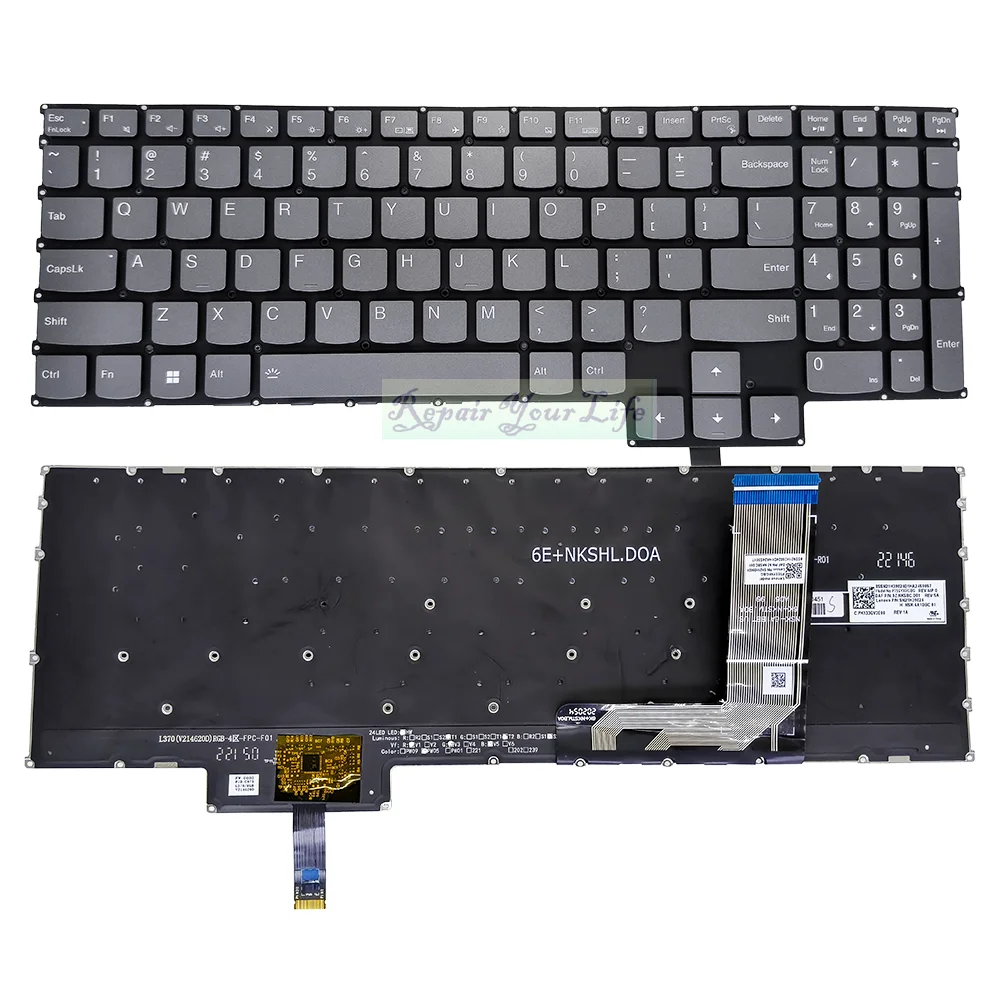 

US Backlit Keyboard for Lenovo ideapad Gaming 3 15IAH7 82S9 82UJ 3-15ARH7 82SB 82UK PT5SYXBG PT5SYXRGBG SN20H39024 RGB Backlight