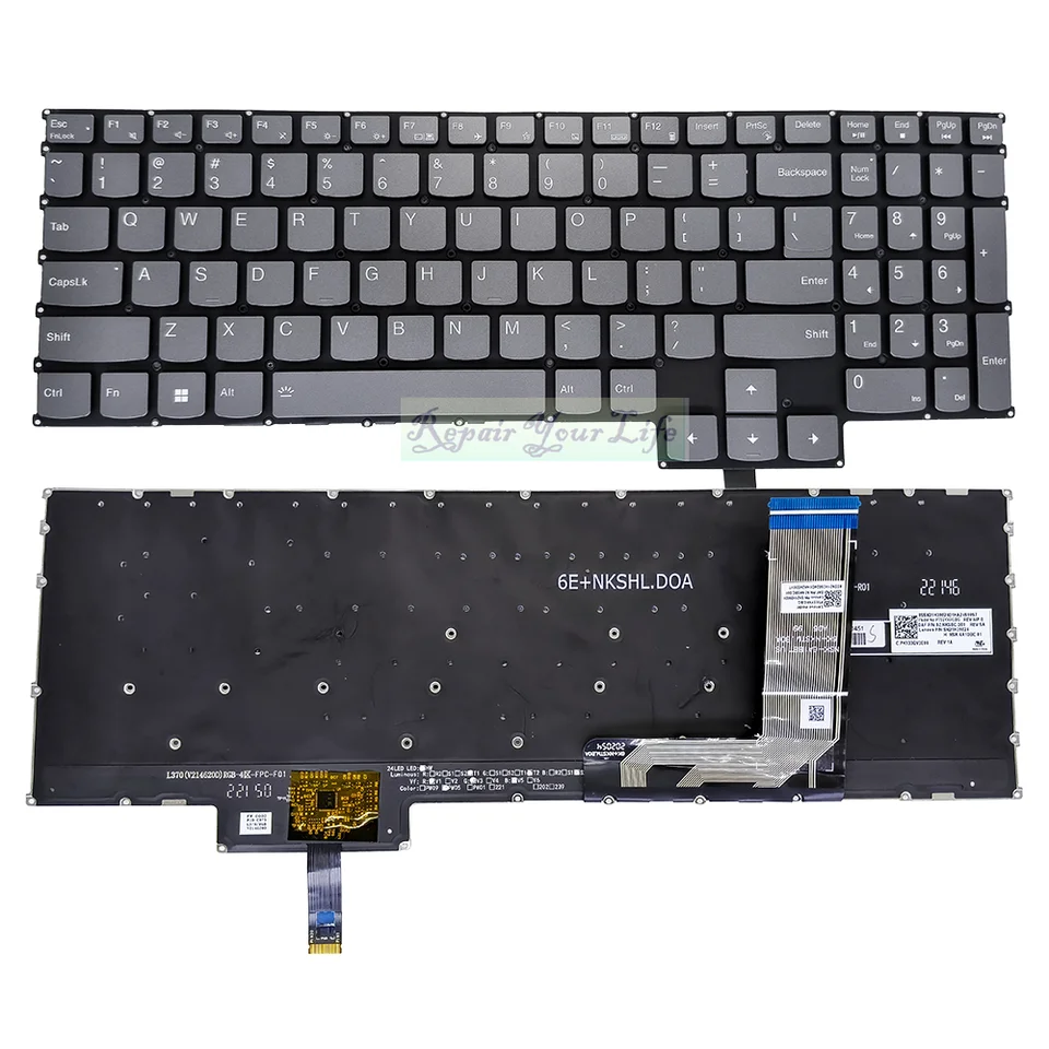 Lenovo用バックライト付きキーボード,RGBバックライト付きキーボード