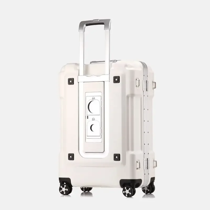 Aluminum Frame Suitcase with Cup Holder 20 Inch Boarding Box 24 29 Inch Travel Case New Multifunctional Trolley Case