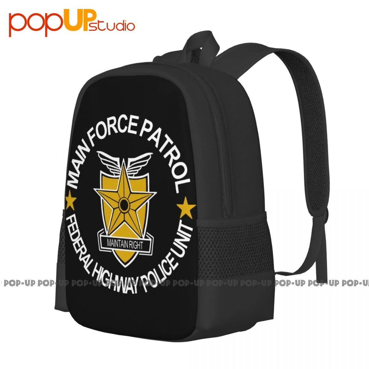 Main Force Patrol Federal Higway Police Unit Mad Max Movie Backpack Large Capacity Swimming Sports Style