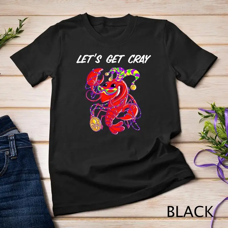 

Lets Get Crayzy Fat Tuesday Мужчины Женщины Дети Вечеринка Марди Гра Футболка унисекс