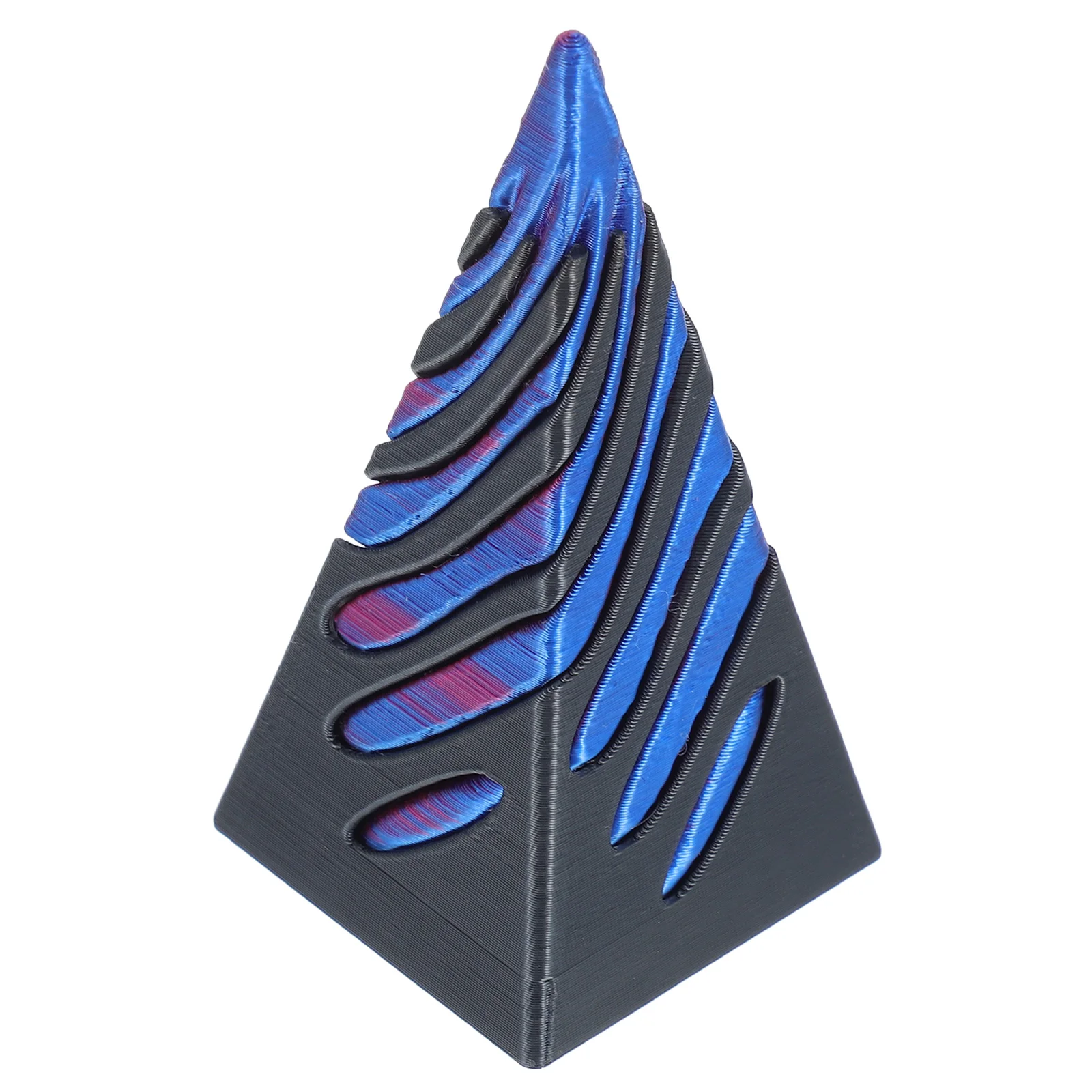 나선형 콘 피젯 3D 프린트된 나선형 환상 피라미드 책상 휴식 스트레스 해소 감각 장치 성인 및 어린이용