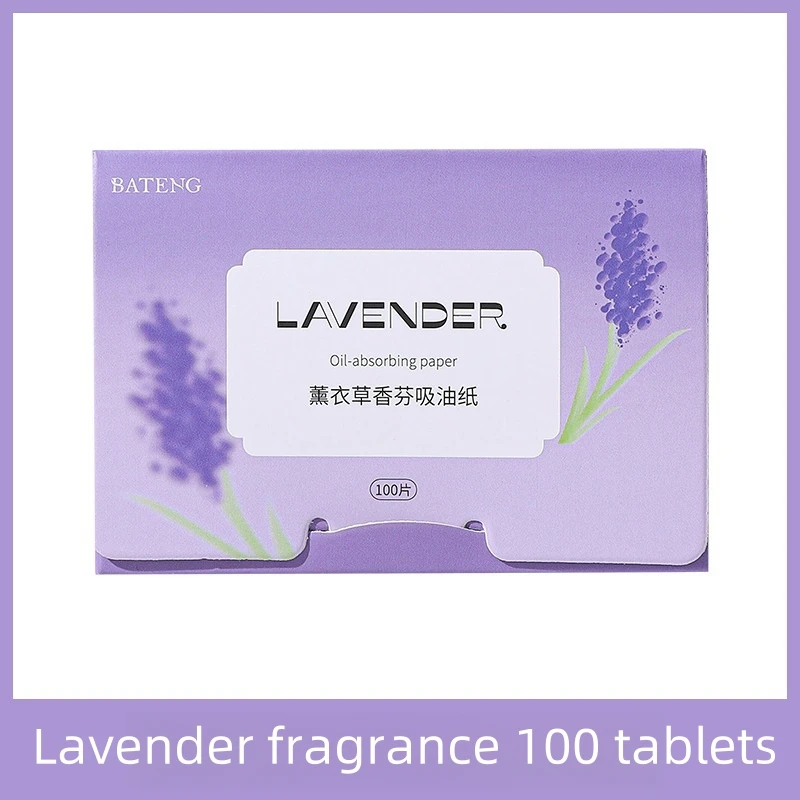 Facial Oil Blotting Paper Fragrance Extracter Portable Oil Blotting Paper Face Cleaning Blue Film Fresh Linen Paper Box