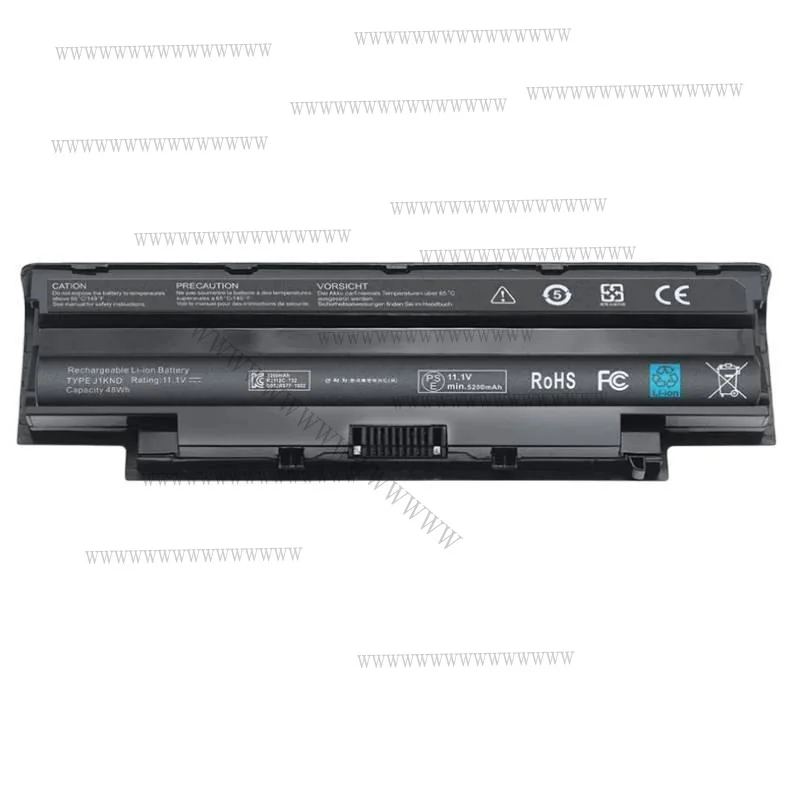 Bateria HD J1KND com 6 células para laptop, 11,1V, 48Wh, compatível com DELL Inspiron N4010, N3010, N3110, N4050, N4110, N501