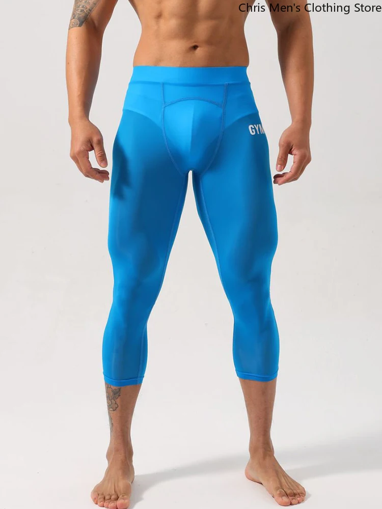 Pantalones cortos elásticos ajustados para entrenamiento deportivo para hombre, pantalones cortos transpirables de secado rápido para gimnasio y Fitness, pantalones cortos informales para correr al aire libre
