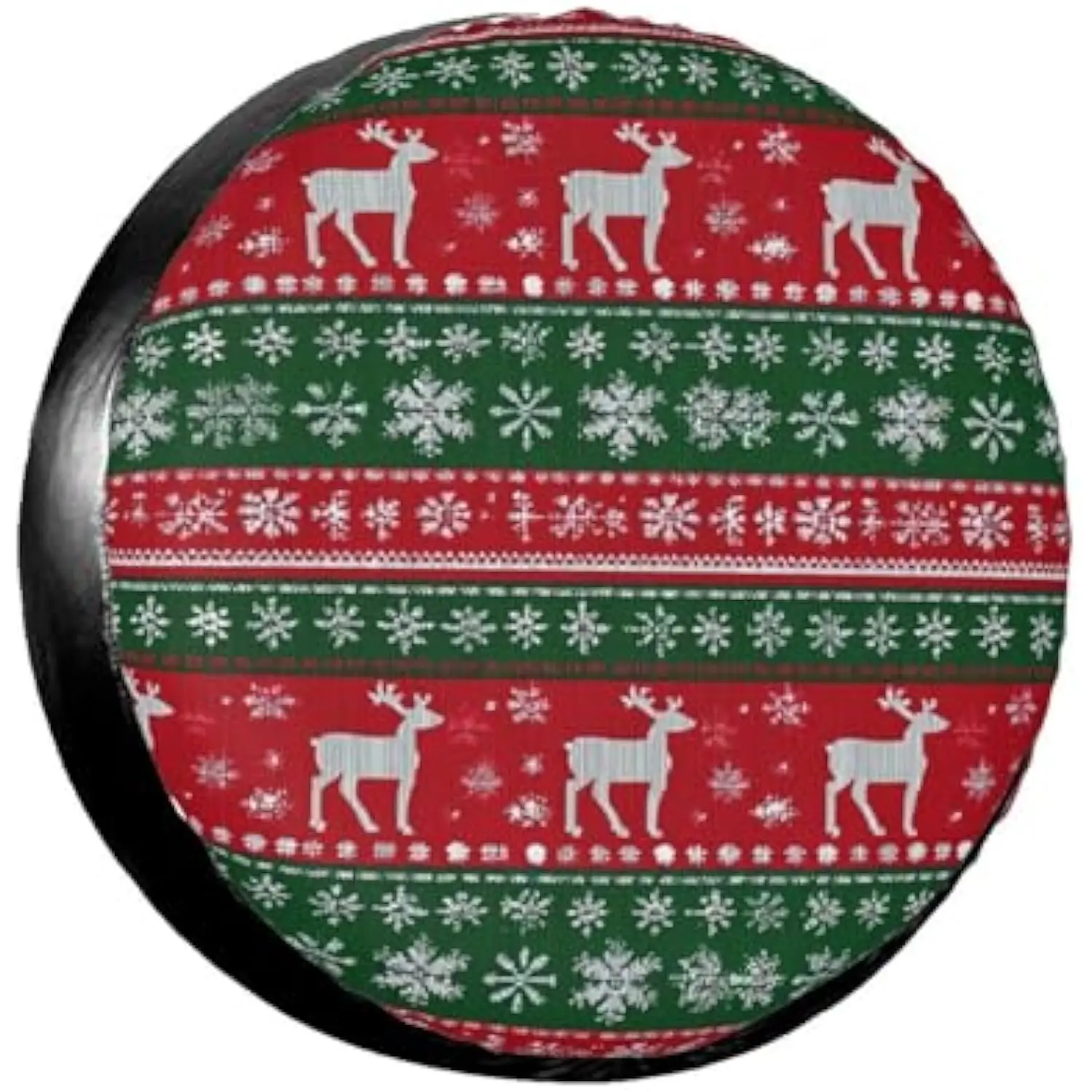 Ugly Christmas Sweater Reindeer Tire Cover Polyester Waterproof Wheel Protector for RV SUV Truck Camper