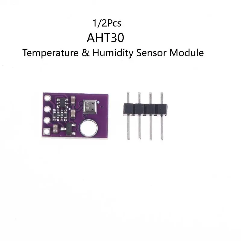 Módulo de umidade e temperatura AHT30 1/2 unidades com sinal digital I2C DC 2.0-5.5V