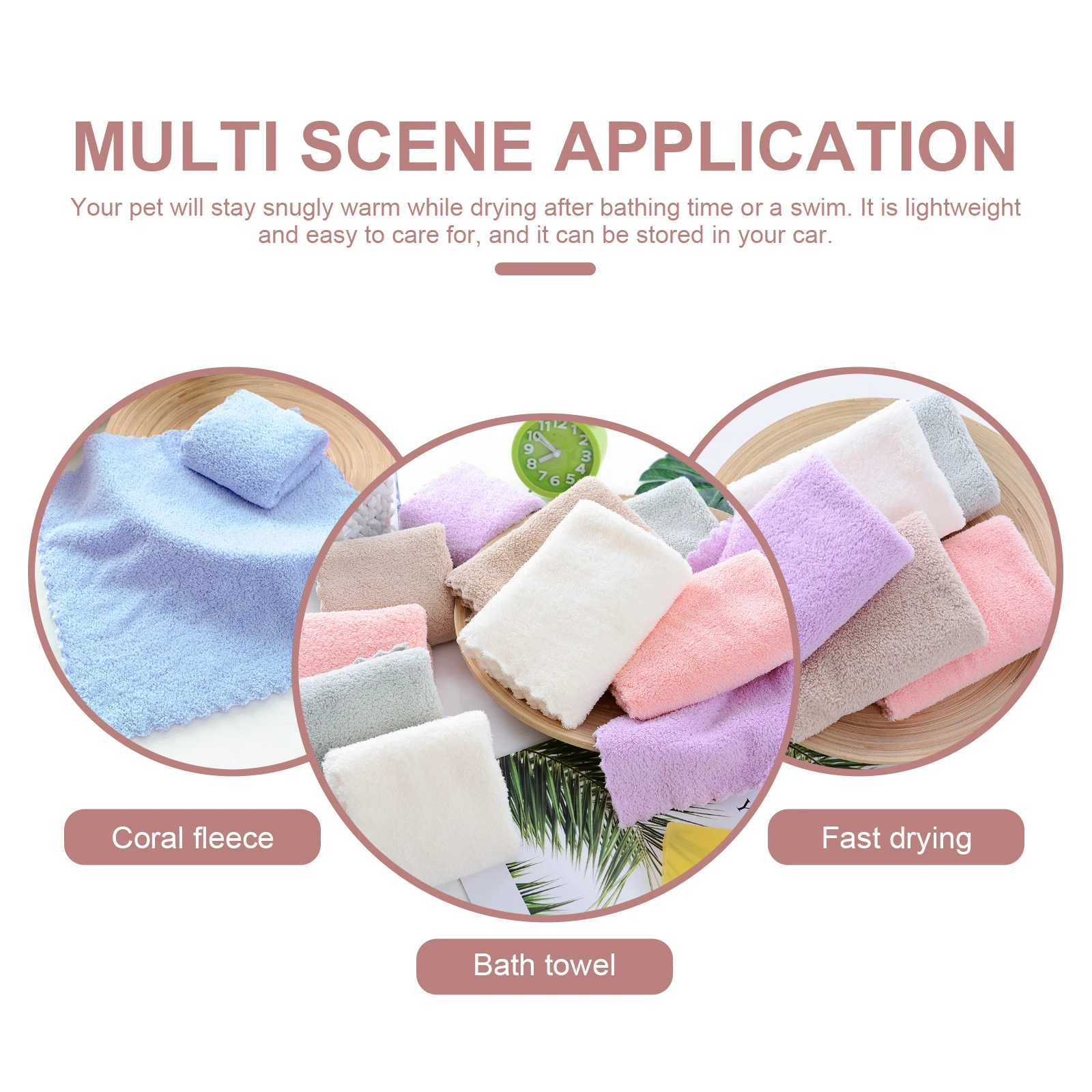 

8pcs Guinea Pig Bath Towel Fleece Bedding Cage Liner Small Pet Blanket Coral Warm Soft Comfortable Portable Winter Durable
