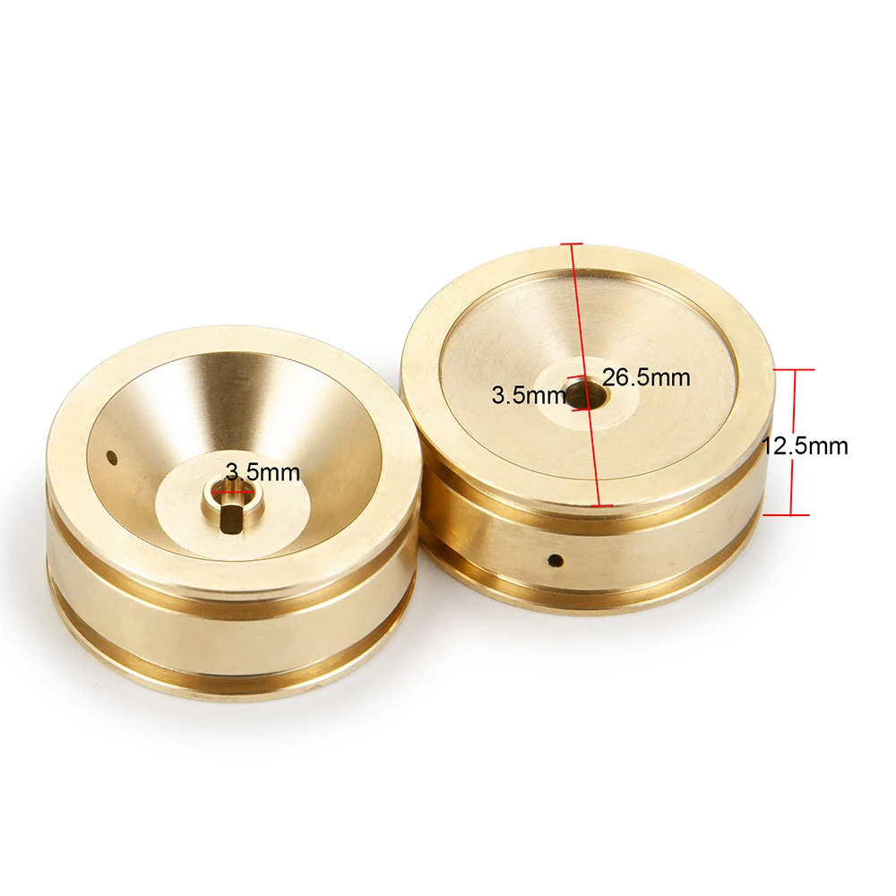 MIBIDAO 2 قطعة جنوط عجلات نحاسية ثقيلة موازنة لقطع غيار السيارات المحورية SCX24 ديدبولت شيفروليه رانجلر المصارع برونكو 1/24 RC