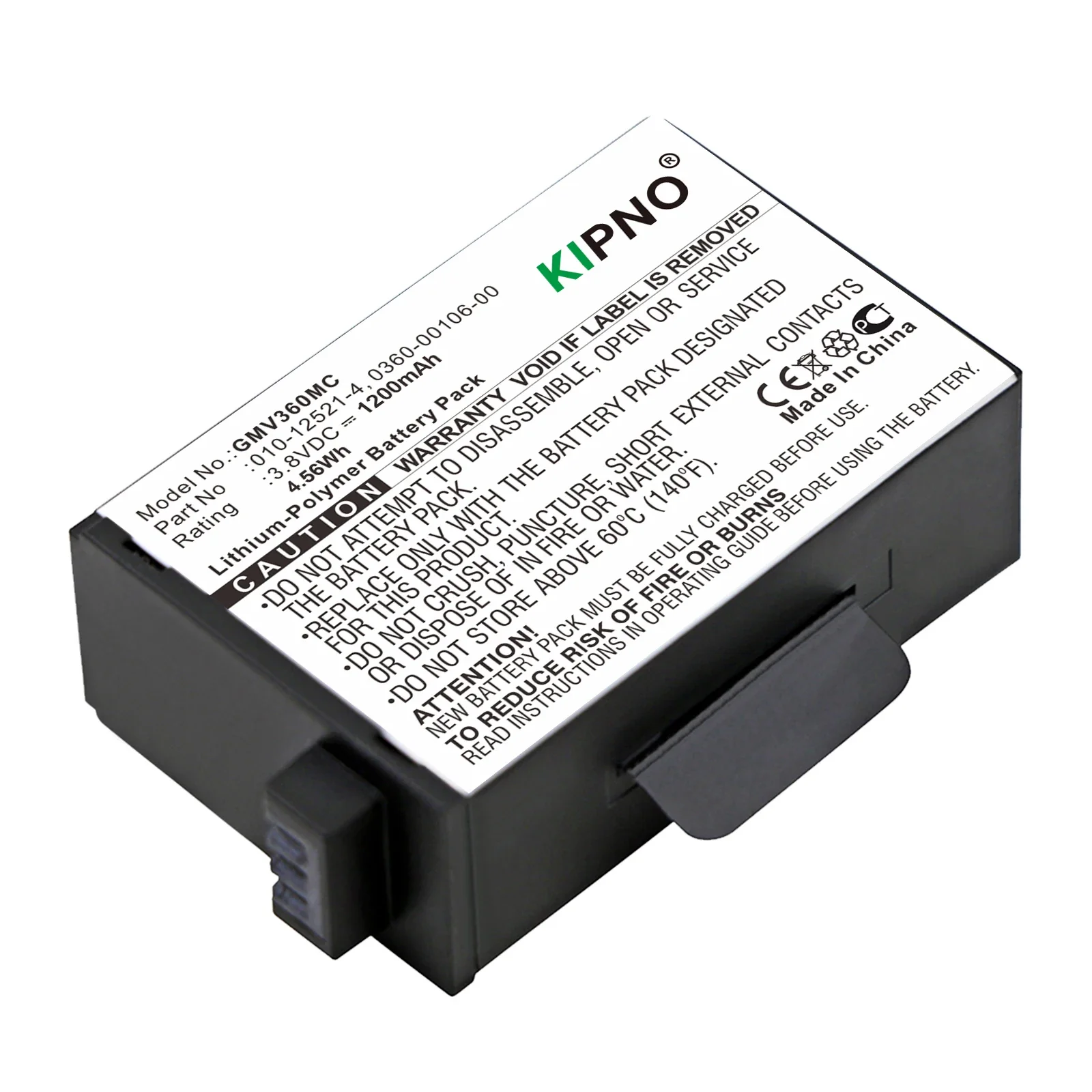 

KIPNO 1200mAh Camera Battery Compatible with Garmin 010-12521-40 360-00106-00 361-00106-00 Virb 360