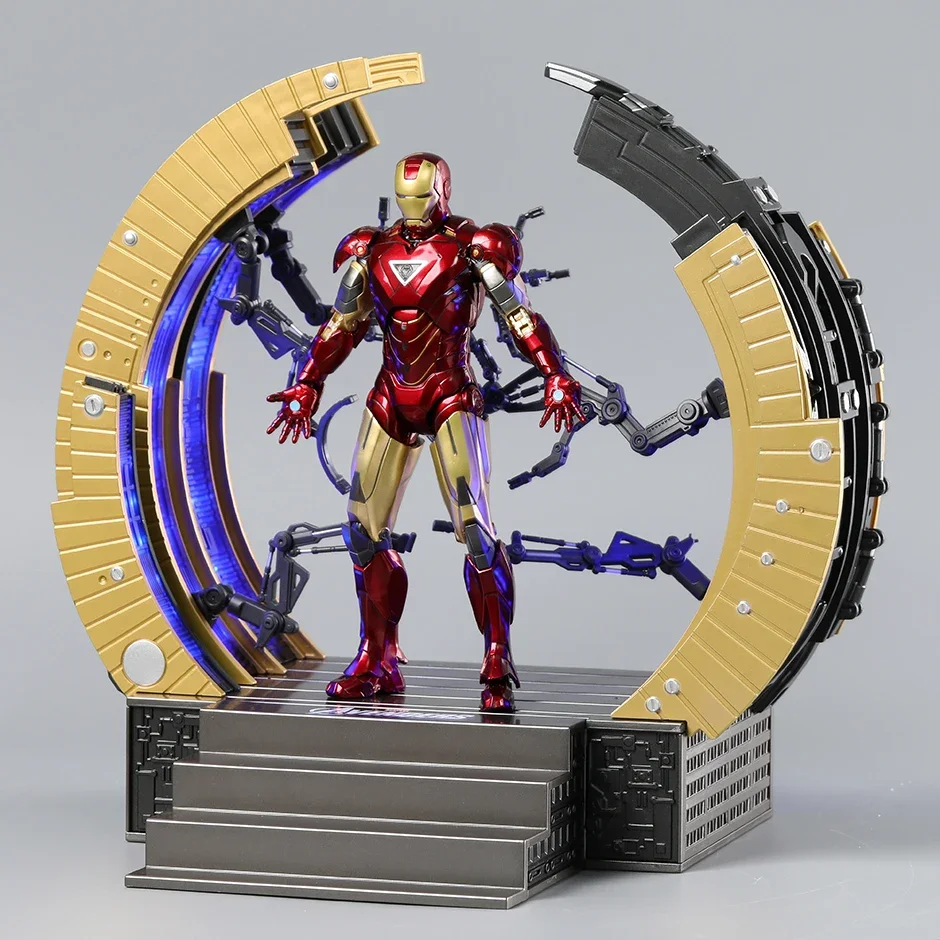 ZD Iron Man MARK VI Suit-up Gantry Action PVC Figure Model Ornament Toy Collection Gift