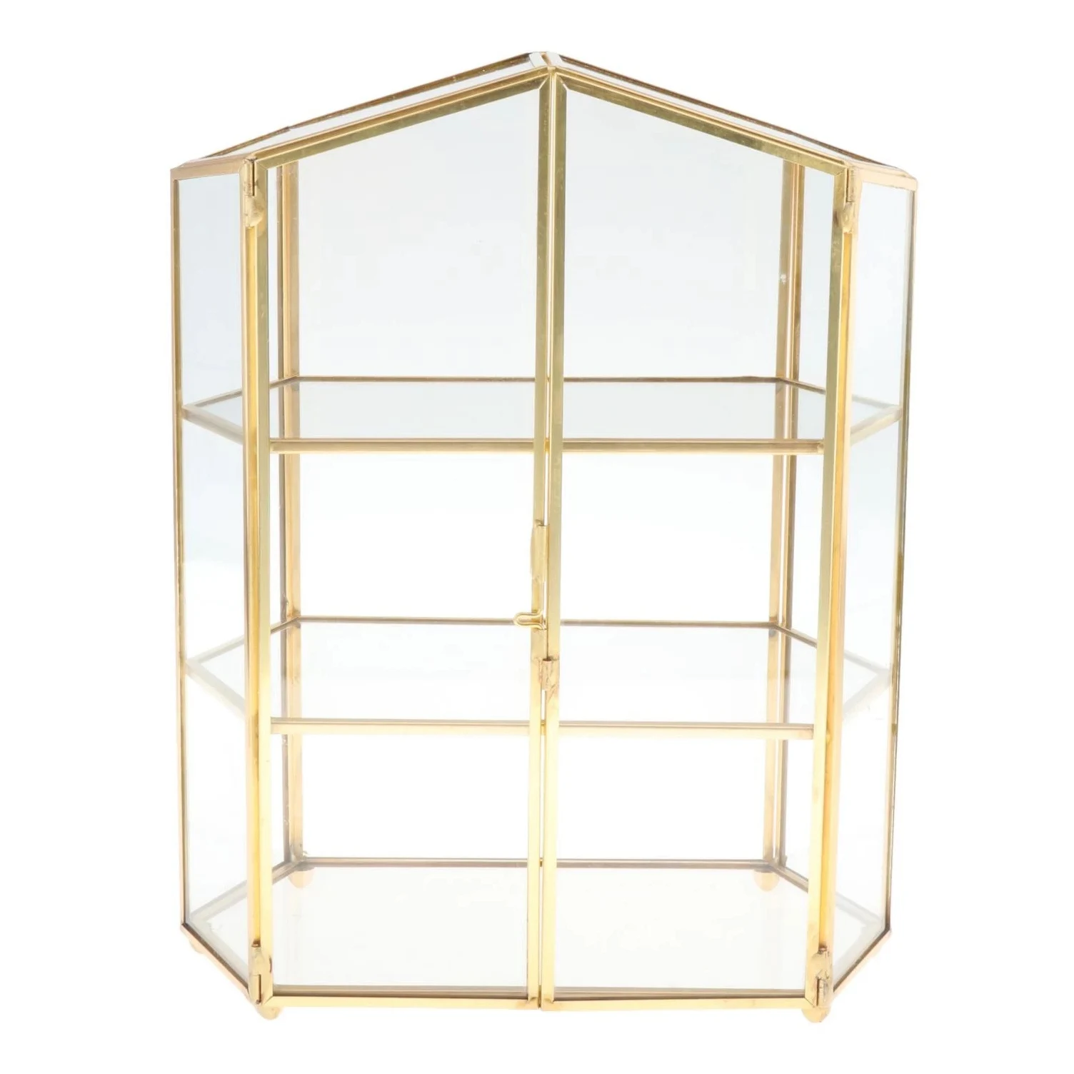 

Vintage Clear Glass 3 Tier Display Box Jewelry Storage Organizer Display Case for Dressing Table Decoration