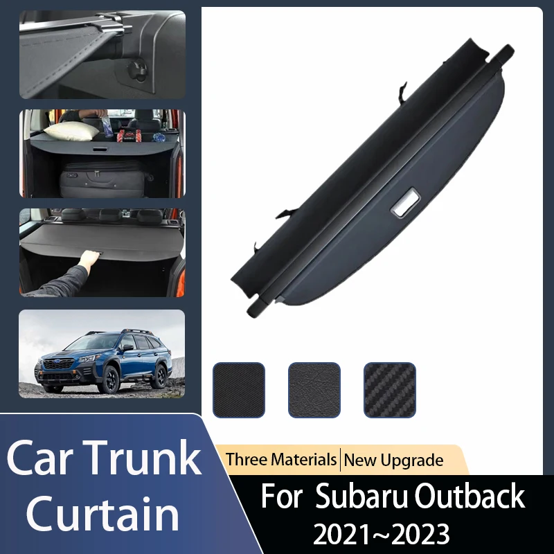 For Subaru Outback MK6 BT 2021 2022 2023 Car Rear Trunk Curtain Covers Security Luggage Rack Partition Shelters Auto Accessories