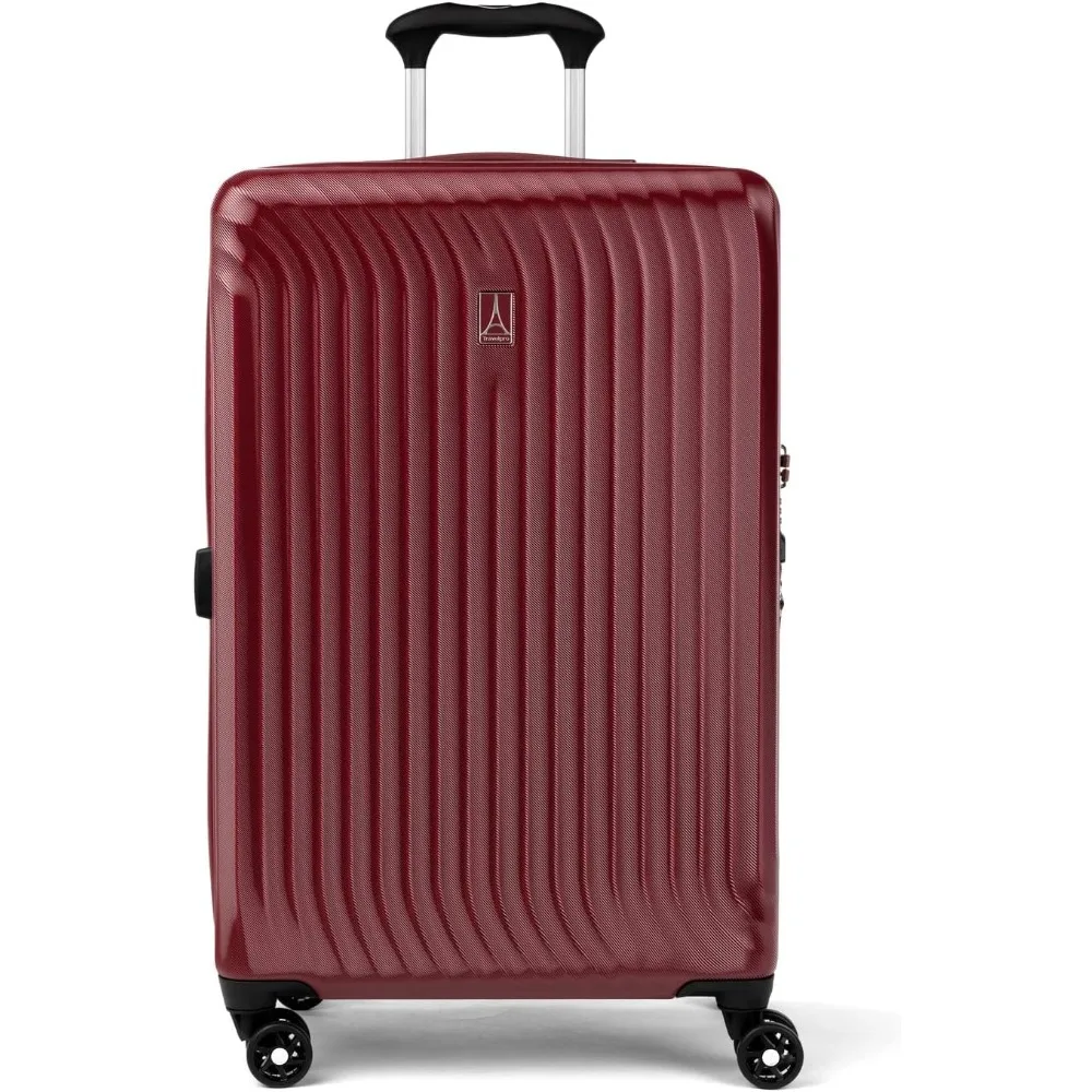 

Air Hardside Expandable Checked Luggage, 8 Spinner Wheels, Lightweight Hard Shell Polycarbonate Suitcase