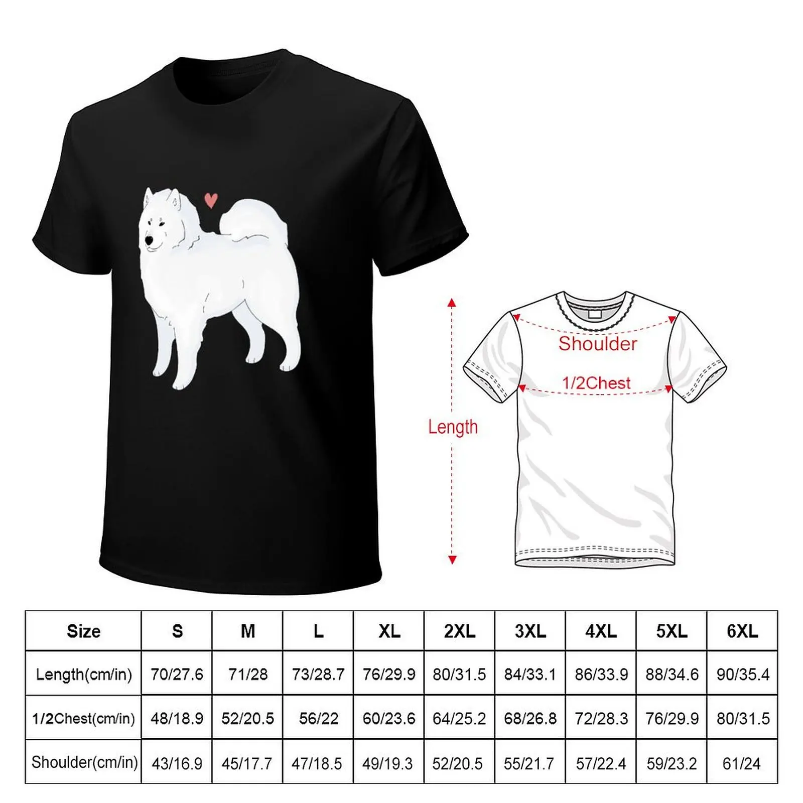 Samoyed Love T-Shirt shirts graphic tees cheap stuff anime clothes heavyweight t shirts for men