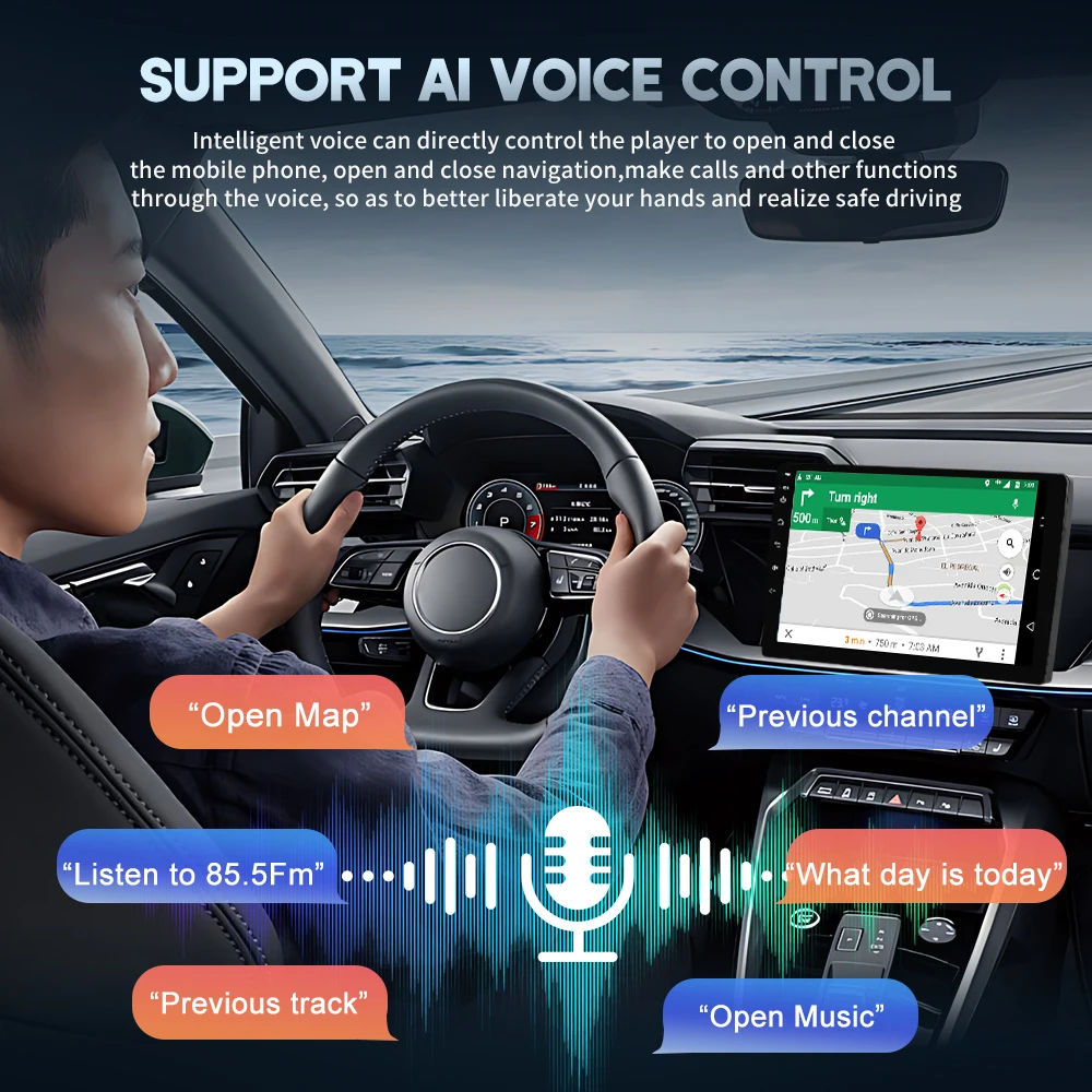 Radio Estéreo para Auto Android 2DIN Podofo Qualcomm 8Core para Land Rover Freelander 2 2007-2012, Navegación GPS, Carplay, Android Auto, BT 5