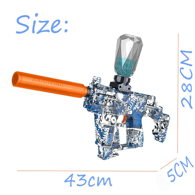 UZI Gun Toy Electric Ball Blaster Pistol Shooting Sport AUG P90 Outdoor High Speed Rechargeable Interative Game For Adult Gift