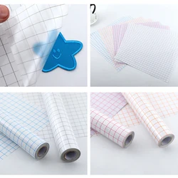 Transfer Paper Printing Grid Sticker Clear Adhesive Tape Roll Home Decor Transparent PET Transfer Film Decal for Water Cup