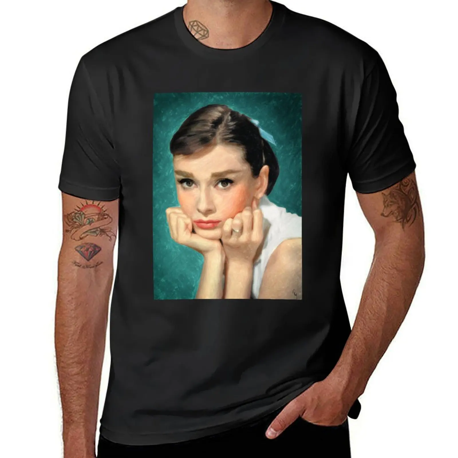 Audrey Hepburn T-Shirt tees quick-drying tops T-shirt men