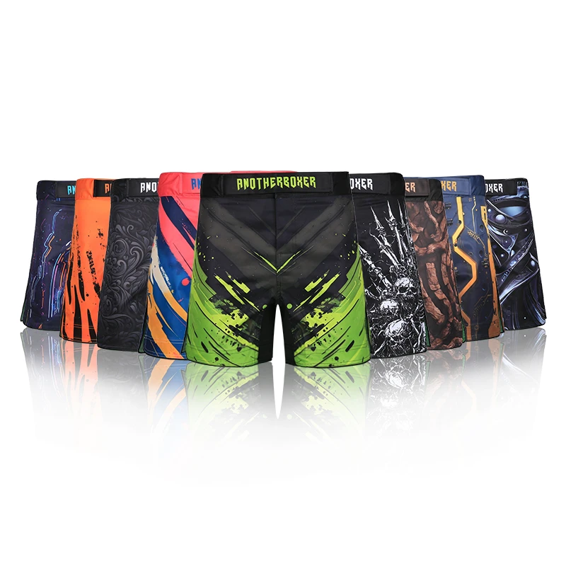 شورت BJJ للرجال والنساء شورت قتال MMA، No Gi، Jiu Jitsu، شورت تدريب الملاكمة كيك بوكسينغ قفص القتال الملاكمة التايلاندية