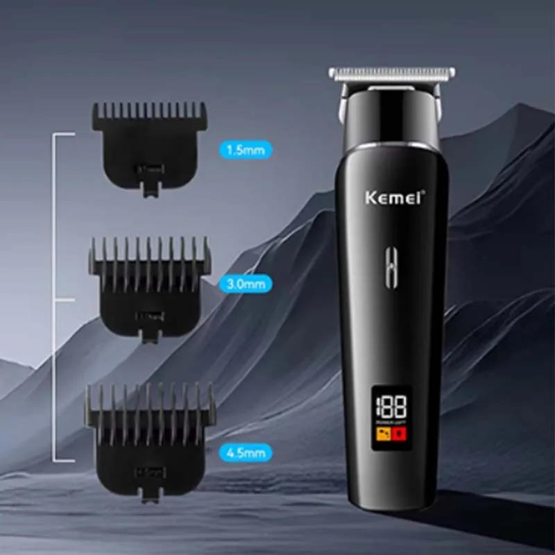 Kemei KM-1113 LED Management Hair Machine Mini Barber Trimmer Low Noise All-in-One Machine Men\'s Barber Trimmer