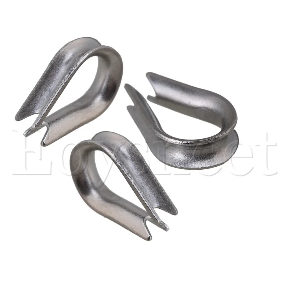20pcs 304 Stainless Steel Wire Rope Cable Thimble M2 for 2mm Wire