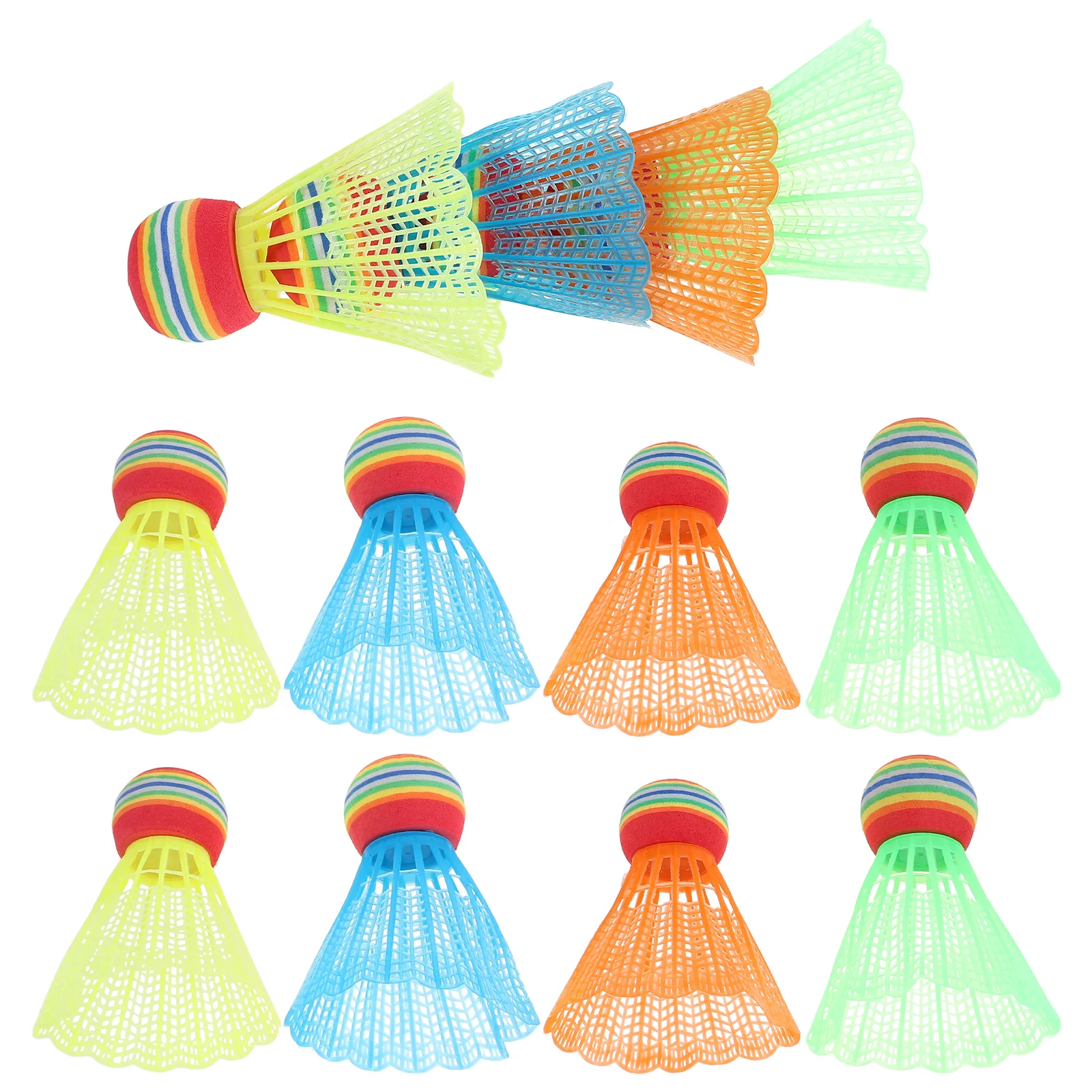 12 Pcs Outdoor Toys Light Weight Badminton Bulk Ball Colorful Shuttlecock Child