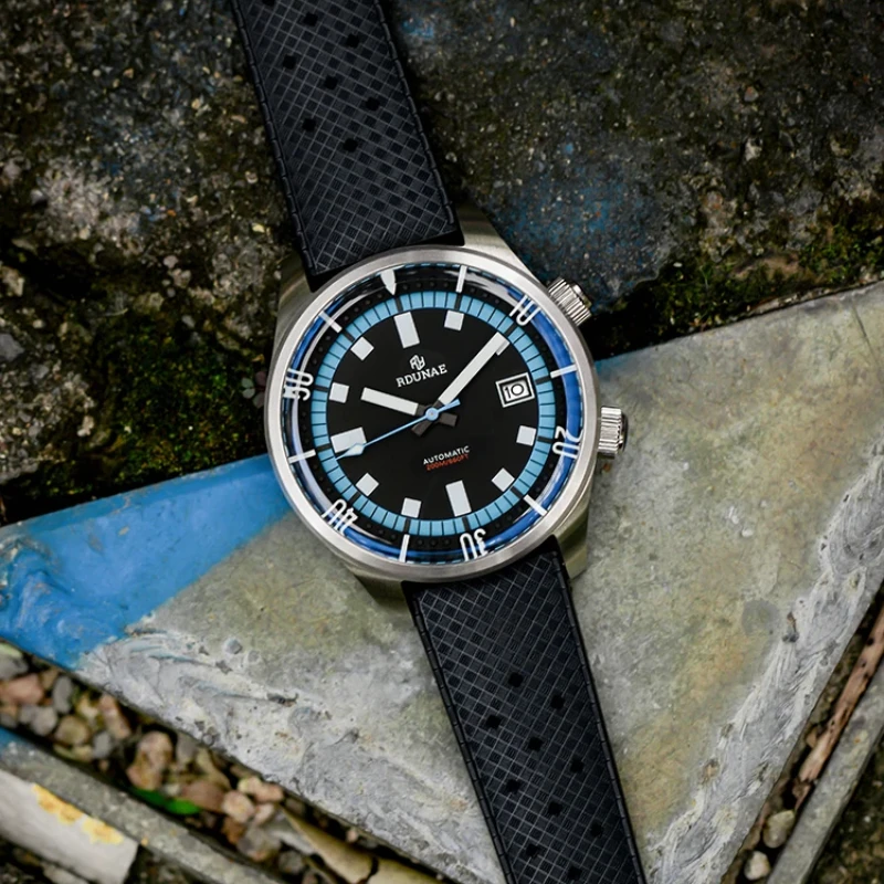 Часы RDUNAE для мужчин R3, автоматические механические часы, 43 мм, механизм NH35A, роскошные водонепроницаемые наручные часы с сапфировым стеклом и кристаллами 20 бар