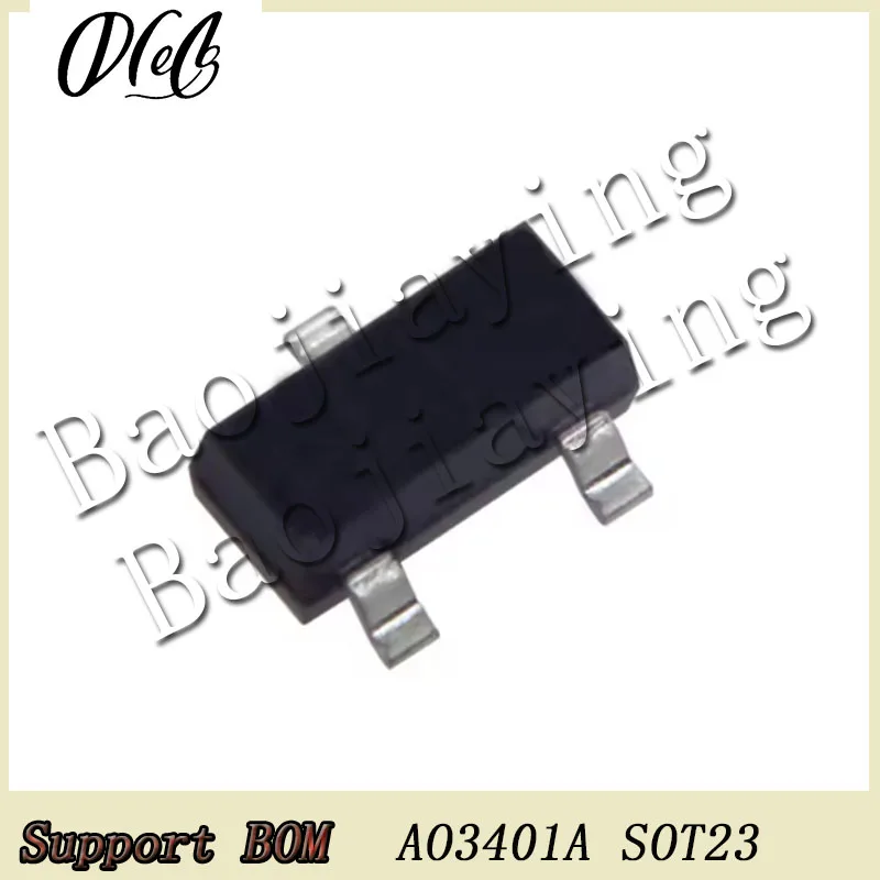 300PCS/Lot AO3401 AO3401A P-CH N-CH MOS Chip SOT-23