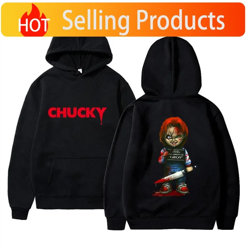 Horror Movie Play Chucky Hoodies Harajuku Hip Hop Streetwear Men Women Autumn Winter Hooded Sweatshirt Pullover Tops