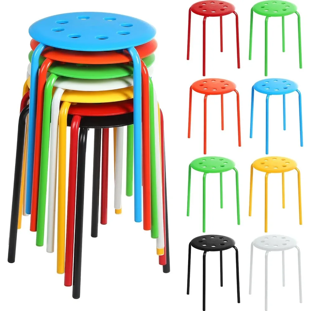 

8 Pack Stacking Stools Classroom Stackable Stoolss Plastic Stack Stoolss Round Stacking Stools Set Student Round Stool